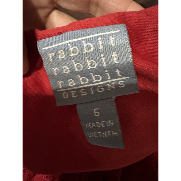 Chic Rabbit Rabbit Rabbit Burgardy Embroidered  Eyelace Dress size 6‎ - Picture 4 of 5